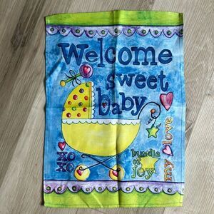 Baby Boy Garden Flag, Welcome, Birth